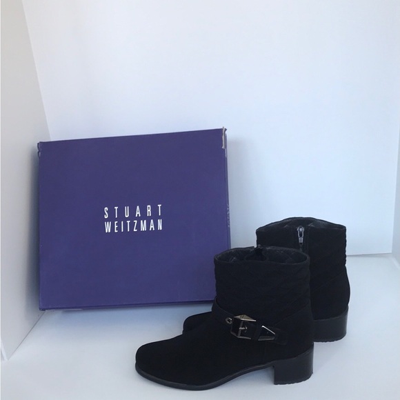 Stuart Weitzman Gorby Black Gore Tex Booties EUC 6.5 - Picture 5 of 6